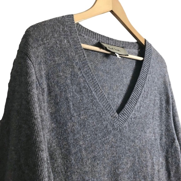 Paul Smith Gray Made In Italy Wool Sweater Dress Medium Relaxed Fit Minimalist - Picture 2 of 7